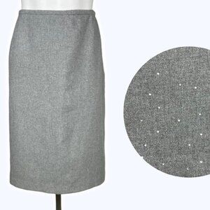 GAP Wool Blend Rhinestone Detail Mini Skirt Sz Small